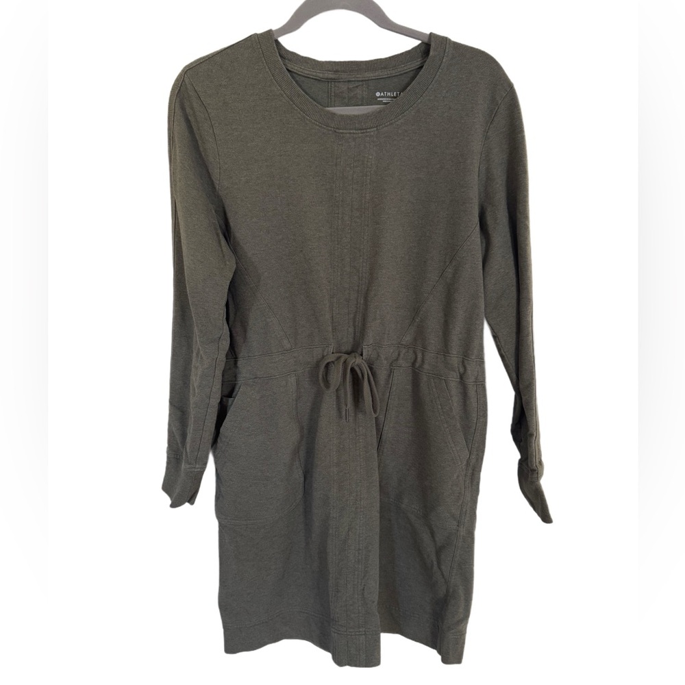 Athleta Farallon Dark Olive Heather Dress size medium - Picture 3 of 6